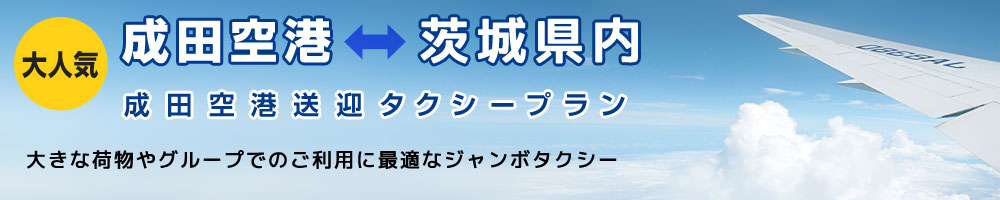 成田空港⇔茨城県内各地送迎タクシープラン